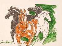 Mashkoor Raza, 10 x 13 Inch, Marker on Paper, Abstract Painting, AC-MR-728